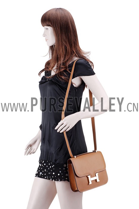 Hermes Constance Tan with Golden Buckle