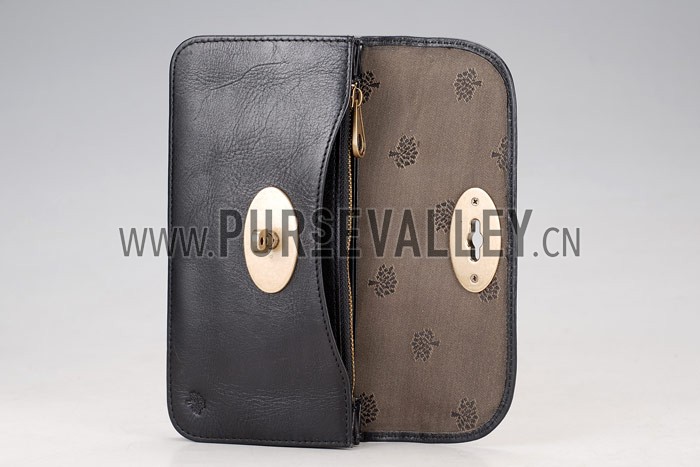 Mulberry Long Locked Purse Black