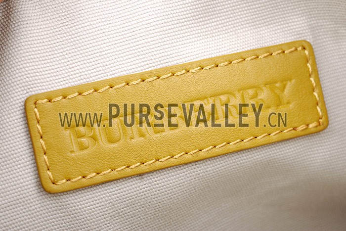 Burberry Small Bridle House Check Belted Clutch Yellow