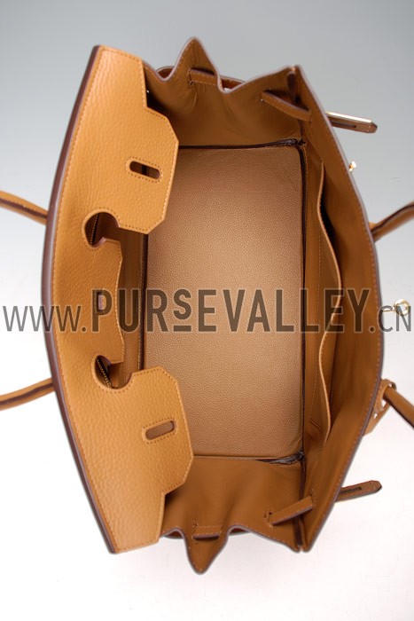 Hermes Birkin Horse Embossed Gold Hardware Tote Tan