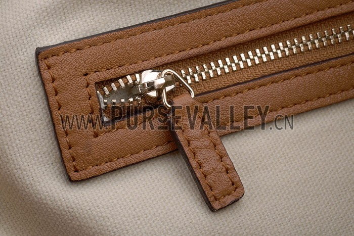 Gucci Duilio Brogue Tan Leather Tote