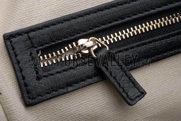 Gucci Duilio Brogue Boston Black Leather Bag