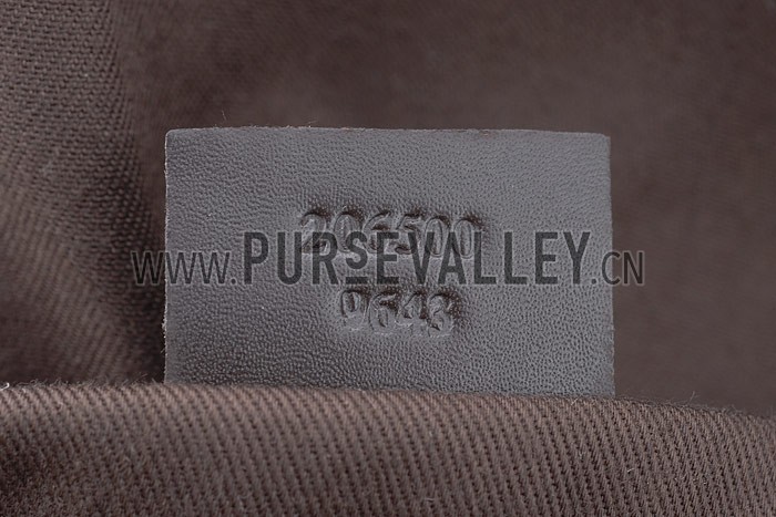 Gucci Large Carry on Duffel Grey Canvas Brown Trim with Strap