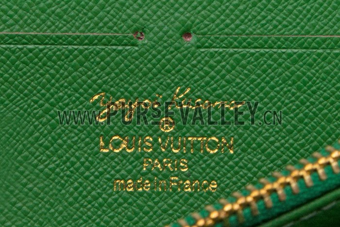 Louis Vuitton Zippy Long Wallet Yayoi Kusama Green