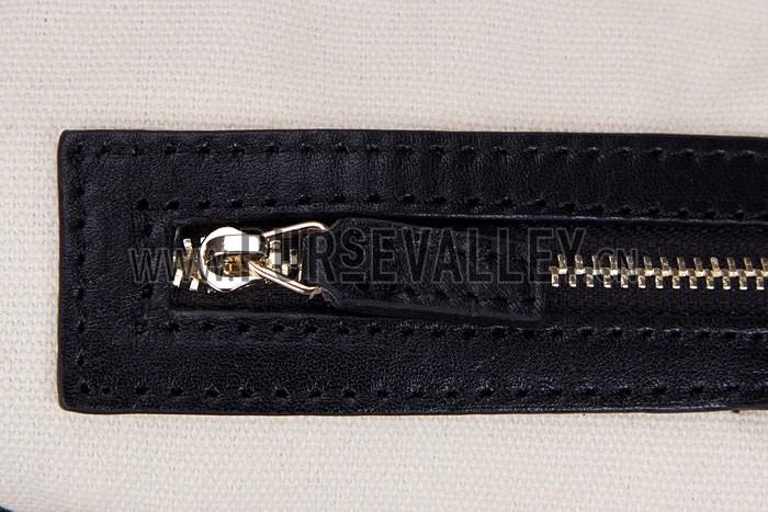 Gucci Rania Web Black Leather Top Handle Tote