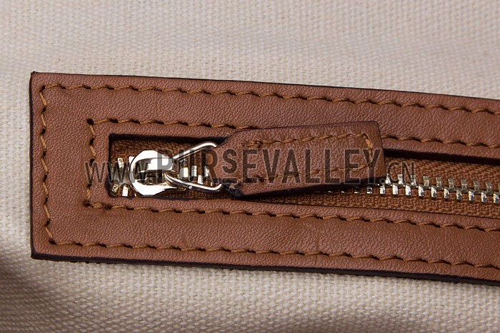 Gucci Rania Web GG Canvas with Tan Leather Trim Top Handle Tote