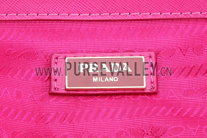 Prada Saffiano Medium Promenade Tote Fuchsia