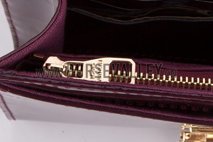 Louis Vuitton Monogram Vernis Neo Sobe Clutch Louise Plum