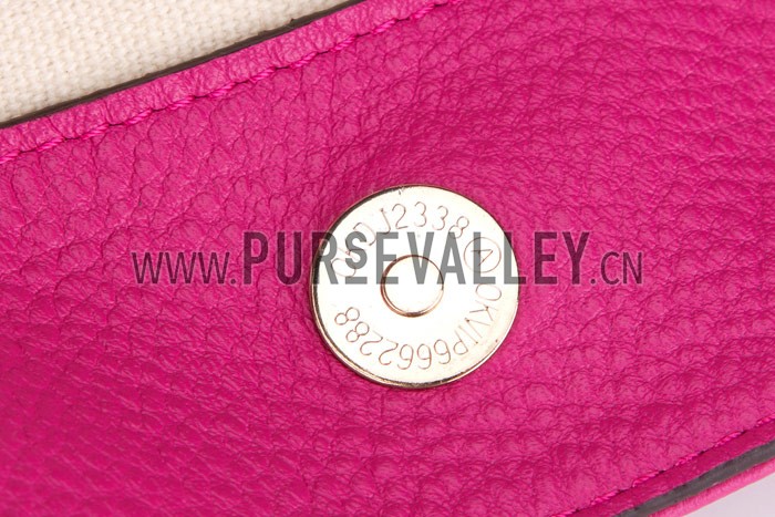 Gucci Large Soho Leather Shoulder Bag with Chain Straps Bright Pink