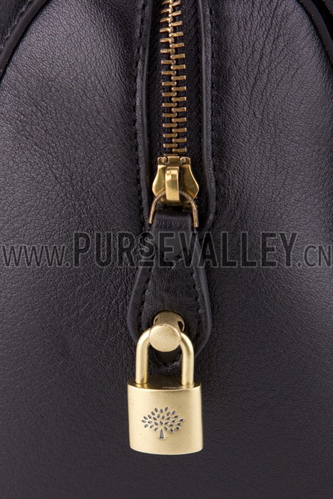 Mulberry Del Rey Black Leather Top Handle Bag