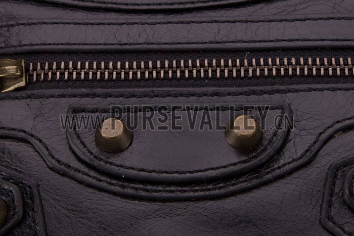 Balenciaga Giant Gold Hip Purse Black