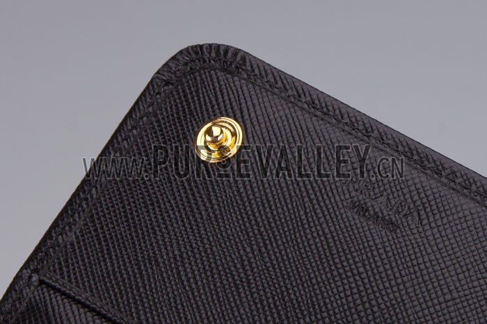 Prada Continental Wallet Black