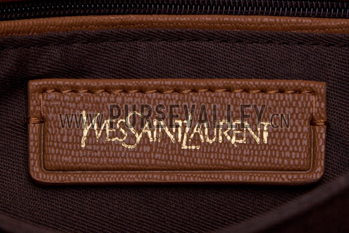 YSL Cabas Shoulder Bag Tan