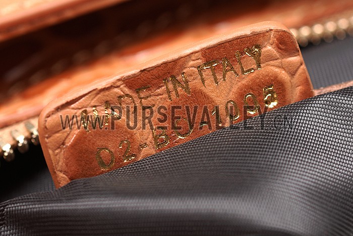 Burberry Brown Croc Leather Hobo Bag 607775