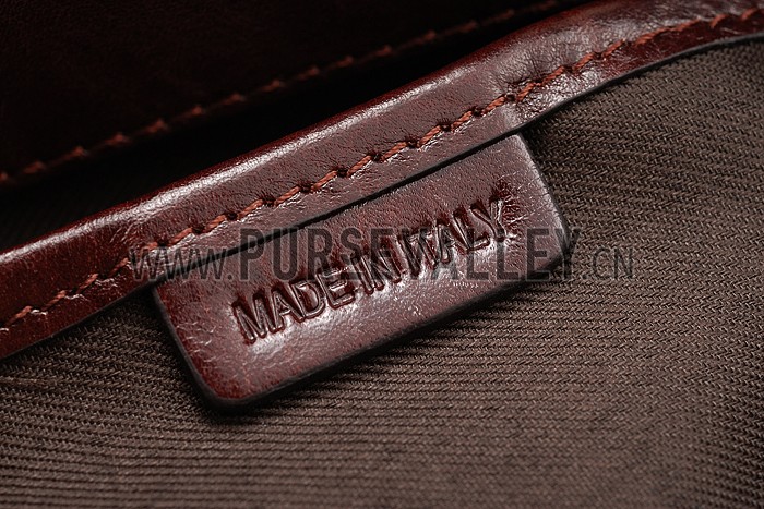 Burberry Small Bridle House Check Tote Bag Dark Brown 607780