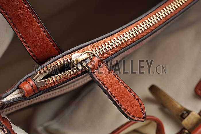 Burberry Medium Canvas Check Tote Bag Brown 607801