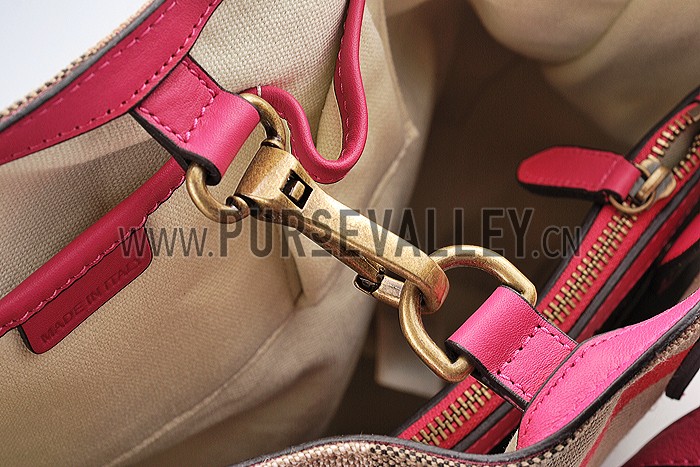 Burberry Medium Canvas Check Tote Bag Pink 607804