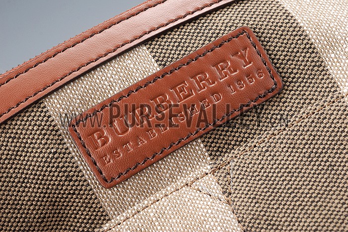 Burberry Large Canvas Check Backpack Brown 607805