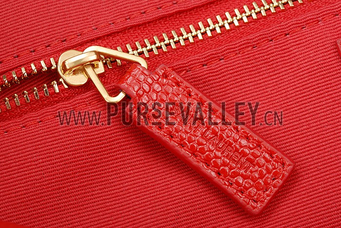 Saint Laurent Classic Monogram Satchel Red 607884