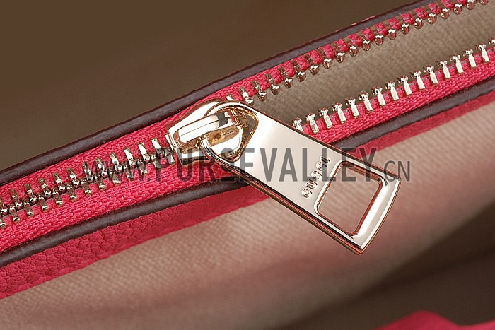 Gucci Jackie Soft Leather Top Handle Bag Fuchsia 607949