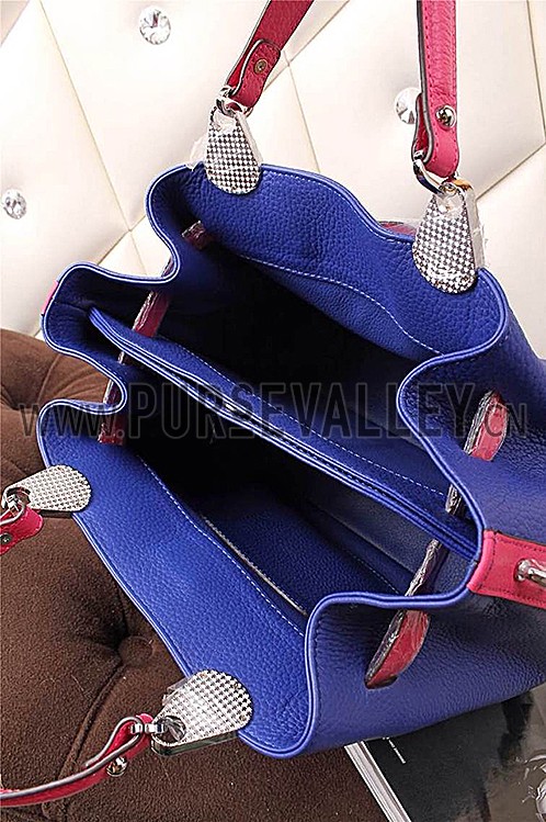 Hermes So Kelly Blue Electric And Pink 607972