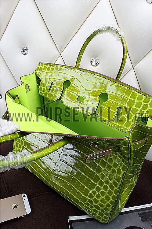 Hermes Birkin 35 Crocodile Anis Green 608057