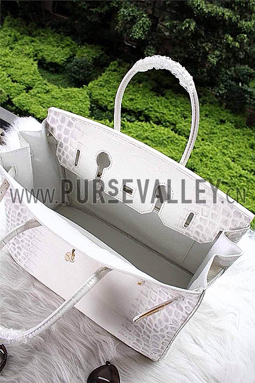 Hermes Birkin 35 Crocodile White 608064