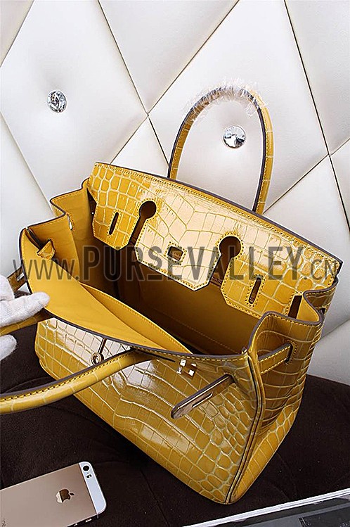Hermes Birkin 35 Crocodile Yellow 608065