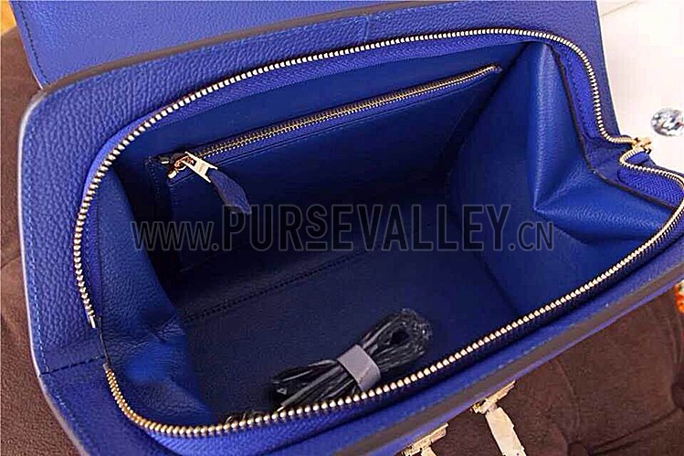 Hermes Stirrup Shoulder Bag Blue Electric 608093