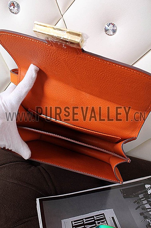 Hermes Constance Orange With Gold Hardware 608111