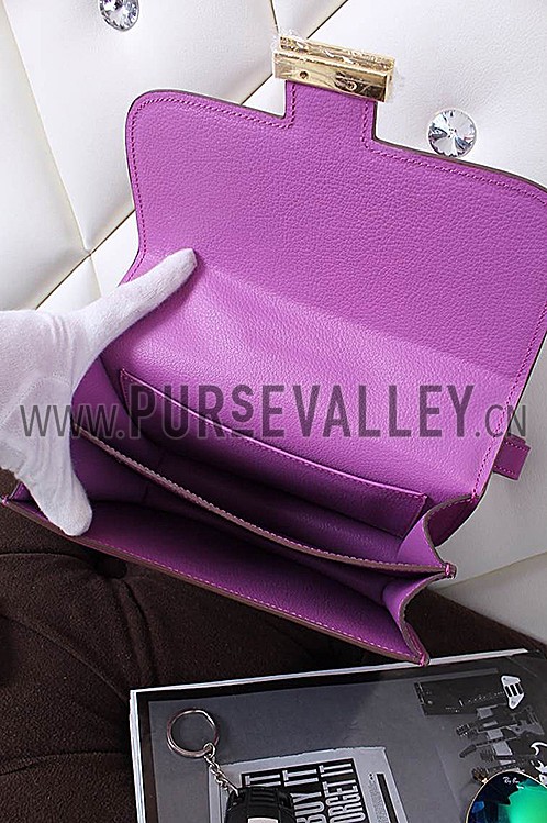 Hermes Constance Cyclamen With Gold Hardware 608113