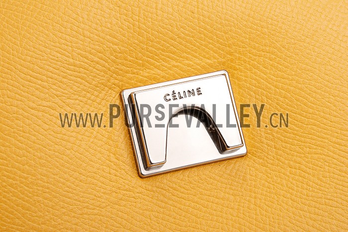 Celine Trotteur Bag Soft Leather Yellow 608236
