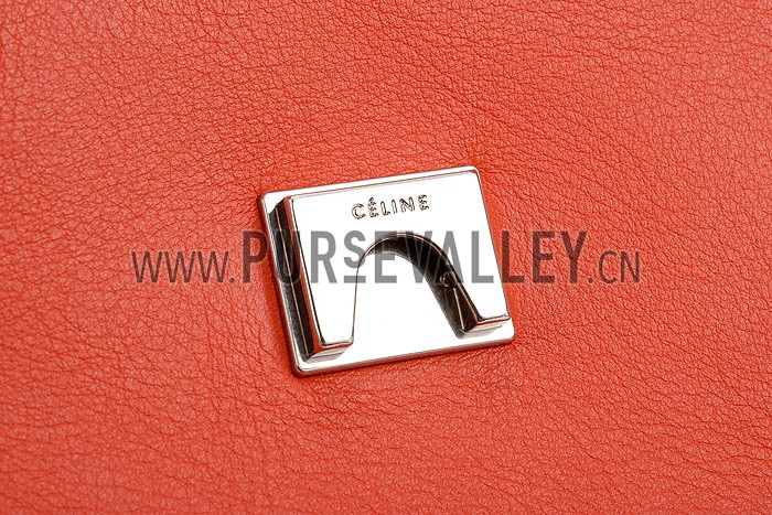Celine Trotteur Bag Soft Leather Orange 608238