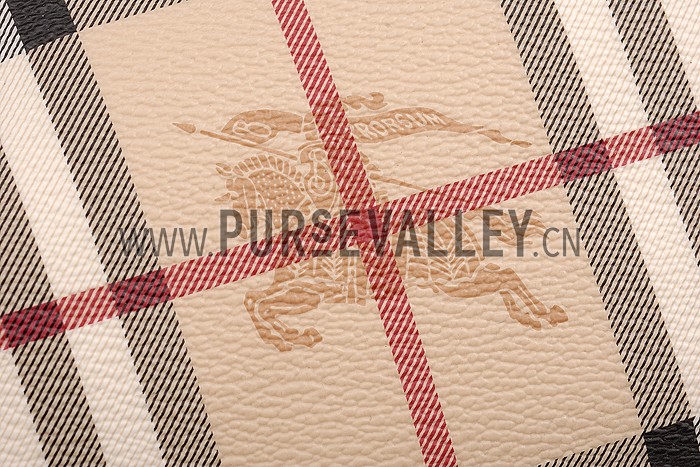 Burberry Haymarket Check Crossbody Bag Tan 608262