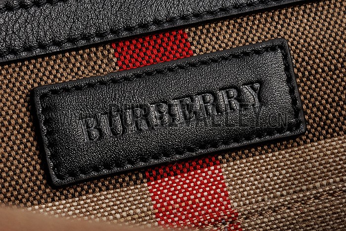 Burberry Man Canvas Check Backpack Saddle Black 608274