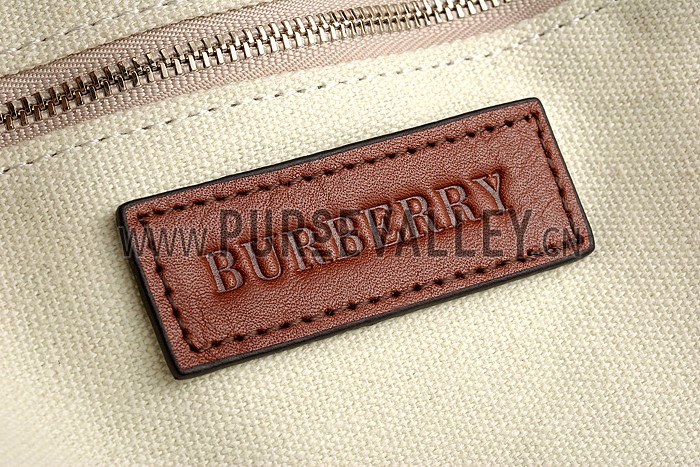 Burberry Canvas Check Backpack Honey Tan 608278