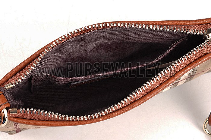 Burberry Haymarket Check Wristlet Tan 608281