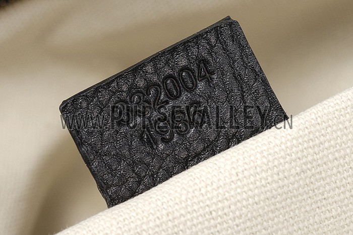 Gucci Hip Bamboo Leather Tote Black 607331