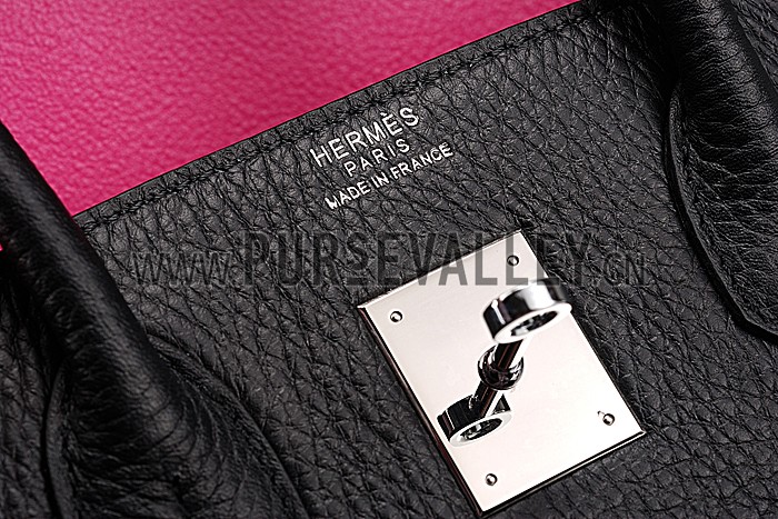 Hermes Birkin 35 Black/Pink Lining 607486