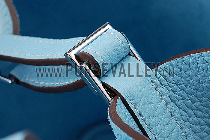 Hermes Picotin MM Blue Jean 607498