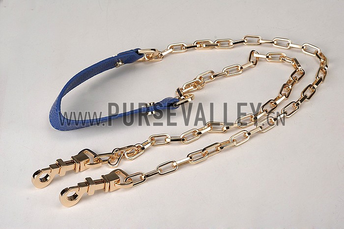 Tory Burch Amanda Logo Clutch Dark Blue 607611