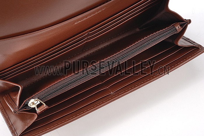 Burberry Haymarket Check Large Purse Brown