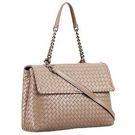 Bottega Veneta New Sand Intrecciato Nappa Olimpia Bag