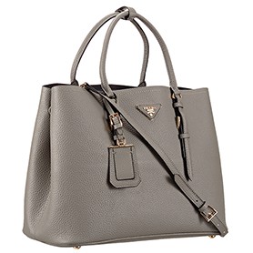 Prada Double Tote Dark Grey