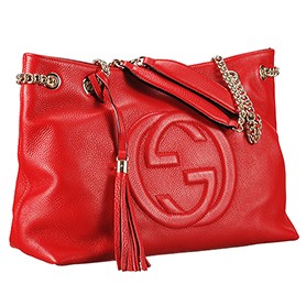 Gucci Soho Leather Top Handle Red Bag