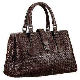 Bottega Veneta Intrecciato Nappa Top Large Handle Brown Bag