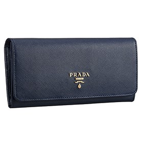 Prada Saffiano Leather Dark Blue Wallet