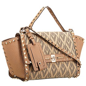 Valentino RockStud Shoulder Tan Bag