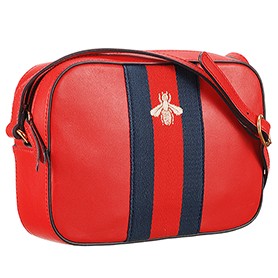 Gucci Bee Detail Red Leather Bag