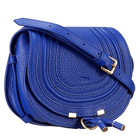 Chloe Marcie Flap Small Shoulder Bag Blue